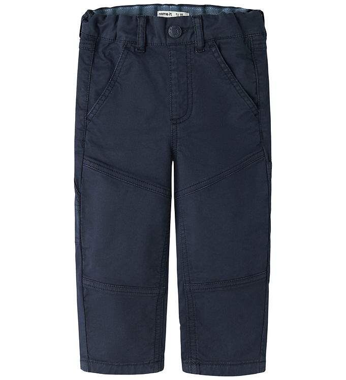 NAME IT Tapered Twill Bukser Ben Navy Blazer