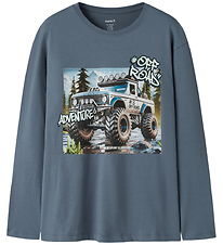 Name It Bluse - NkmVoto - Blue Mirage/Off Road