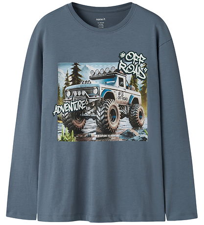 Name It Bluse - NkmVoto - Blue Mirage/Off Road