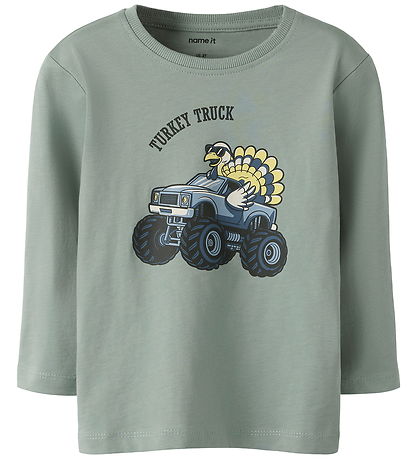 Name It Bluse - NmmVictor - Green Milieu/Turkey Truck