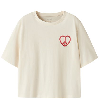 Name It T-shirt - NkfKaren - Antique White