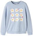 Name It Sweatshirt - NmfVasacha - Subdued Blue/Happy Flowers