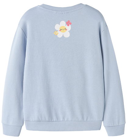 Name It Sweatshirt - NmfVasacha - Subdued Blue/Happy Flowers