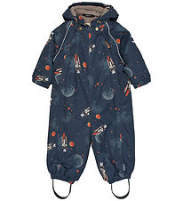 Mikk-Line Flyverdragt - Polyester - Baby - Space AOP