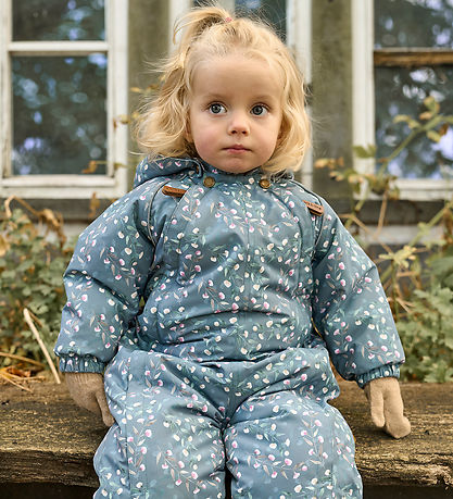 Mikk-Line Flyverdragt - Polyester - Baby - Floral Shadow AOP