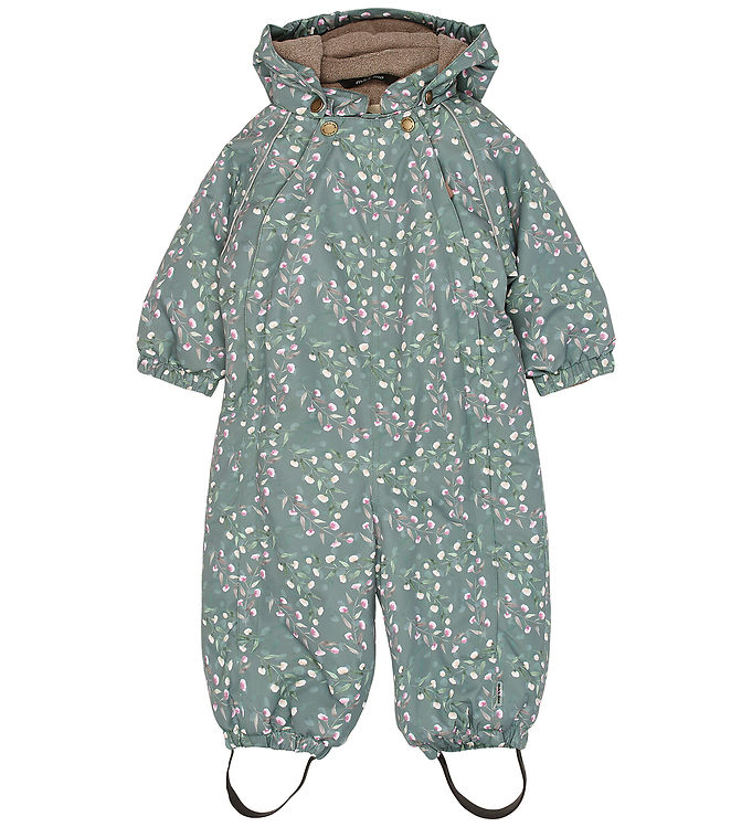 Mikk-Line Flyverdragt - Polyester - Baby - Floral Shadow AOP