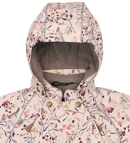 Mikk-Line Flyverdragt - Polyester - Baby - Berries & Birds AOP