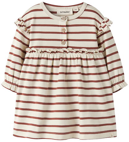 Lil Atelier Kjolebody l/æ - NbfLimia - Turtledove/Maple Syrup