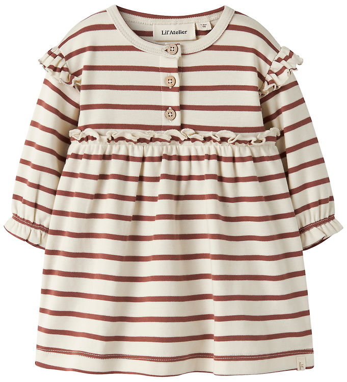 Lil Atelier Kjolebody l/æ - NbfLimia - Turtledove/Maple Syrup