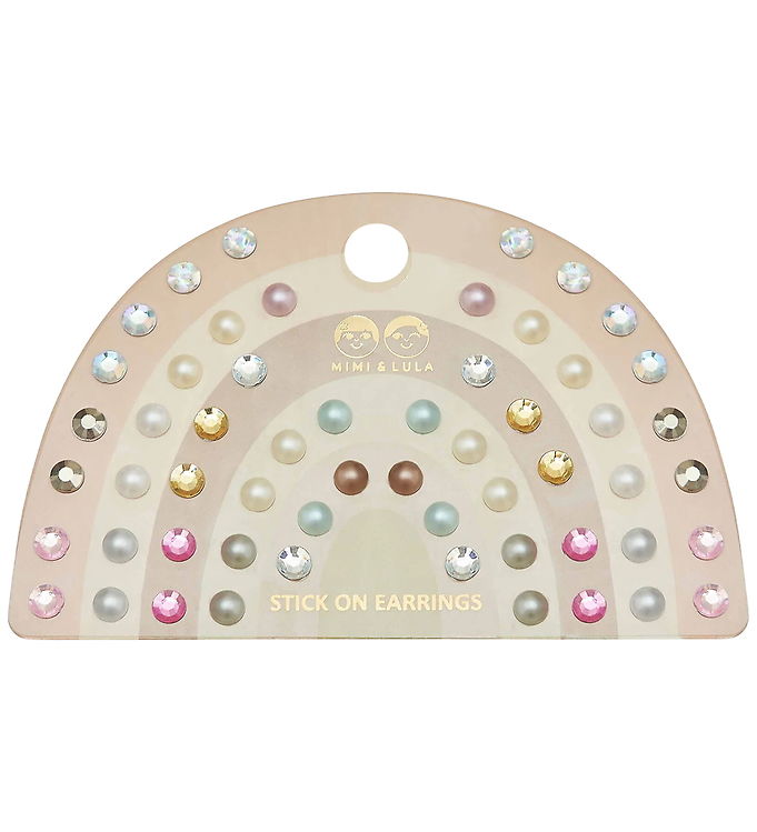 Mimi & Lula Ørestickers - 30 stk Pink Gem Earrings