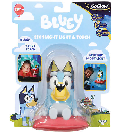 Bluey Natlampe/Lommelygte - 12 cm - GoGlow