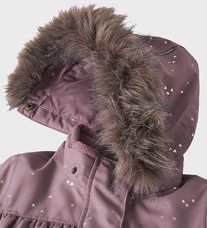 Name It Flyverdragt - NmfSnow - Wistful Mauve/Hearts