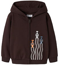 Name It Cardigan - NmmVoltinus - Chocolate Plum/Cars