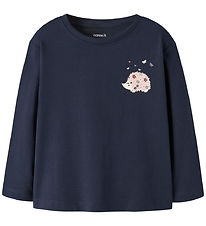 Name It Bluse - NmfVeen - Navy Blazer/Hedgehog