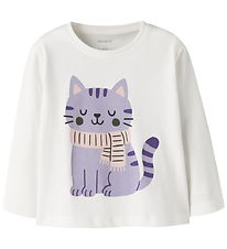 Name It Bluse - NmfVeen - Cloud Dancer/Cat