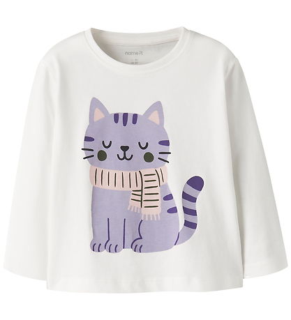 Name It Bluse - NmfVeen - Cloud Dancer/Cat