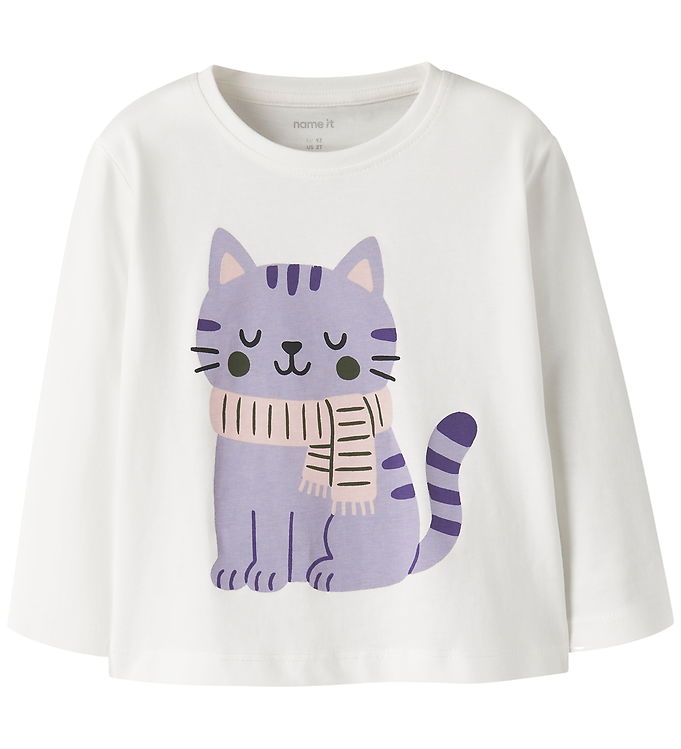 Name It Bluse - NmfVeen - Cloud Dancer/Cat