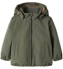Name It Dynejakke m. Fleece - NmmMiel - Dusty Olive