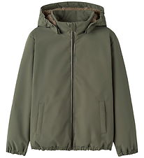 Name It Dynejakke -m. Fleece - NkmMiel - Dusty Olive