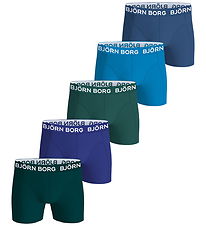 Björn Borg Boxershorts - 5-pak - Blå/Grøn/Sort