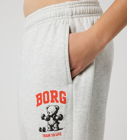 Björn Borg Sweatpants - Oversized - Grå Melange