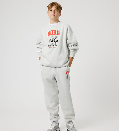 Björn Borg Sweatpants - Oversized - Grå Melange