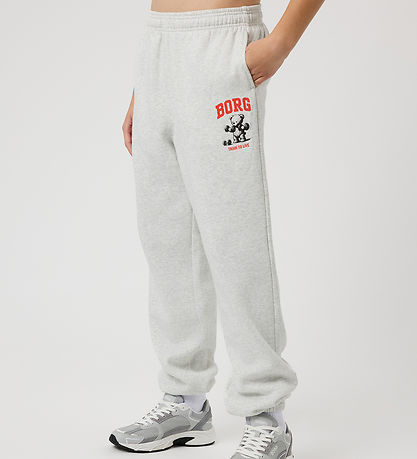 Björn Borg Sweatpants - Oversized - Grå Melange
