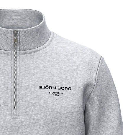 Björn Borg Sweatshirt - Borg Essential - Half Zip - Grey Melange