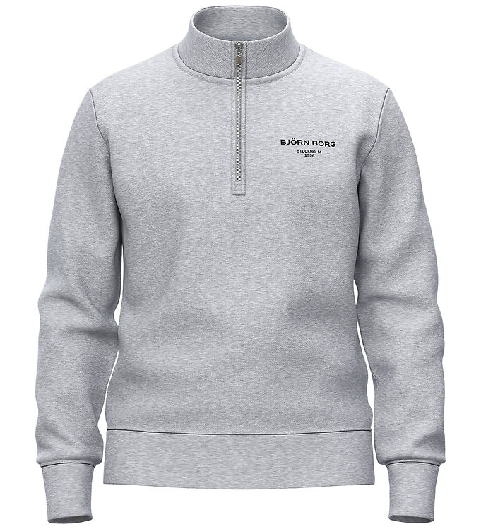 Björn Borg Sweatshirt - Borg Essential - Half Zip - Grey Melange