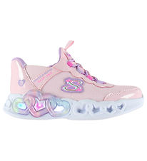 Skechers Sko - Infinite Heart Lights - Pink m. Glitter