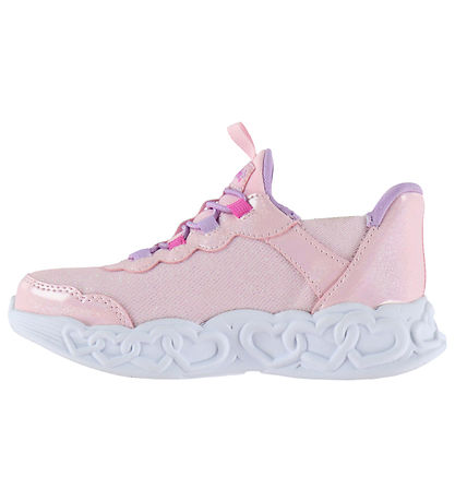 Skechers Sko - Infinite Heart Lights - Pink m. Glitter
