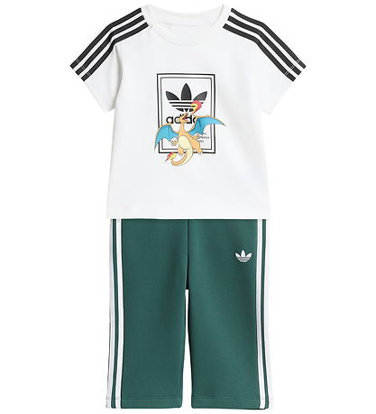 adidas Originals Sæt - Sweatpants/t-shirt - - White/Green