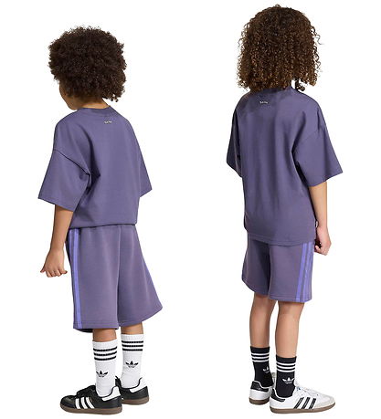 adidas Originals Sæt - T-shirt/Sweatshorts - Loose - Trace Purpl