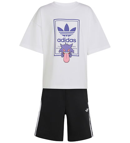 adidas Originals Sæt - Bukser/ T-shirt - Loose Set - White/Black
