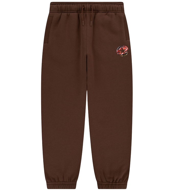 Converce Sweatpants - Faux Crome Gfx Jogger - Heavy Duty Brown
