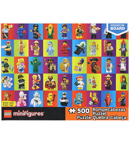 LEGO® Puslespil - LEGO Minifigures Collage 1 - 500 Brikker
