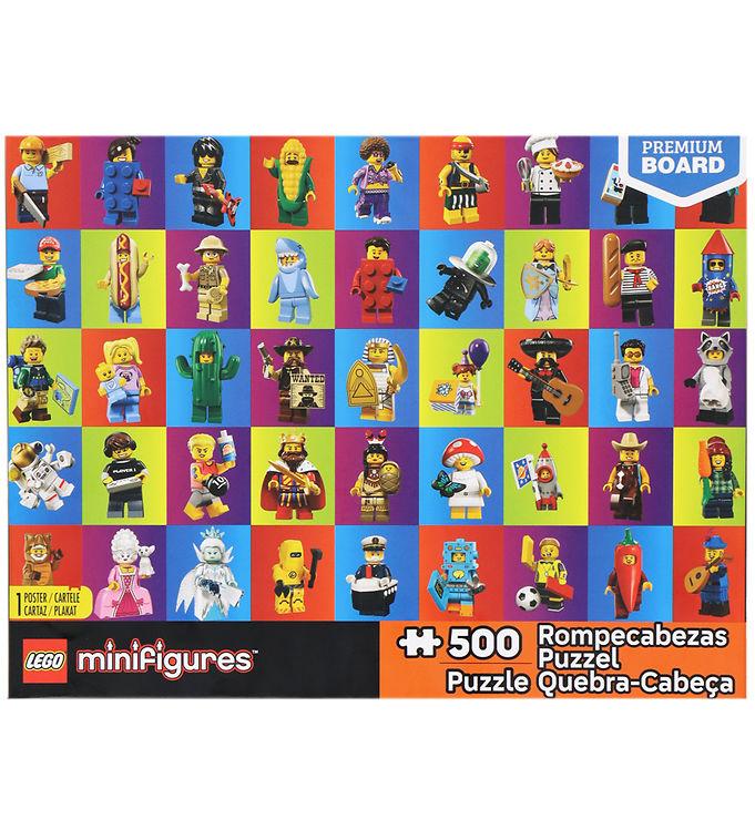 LEGO® Puslespil - LEGO Minifigures Collage 1 - 500 Brikker