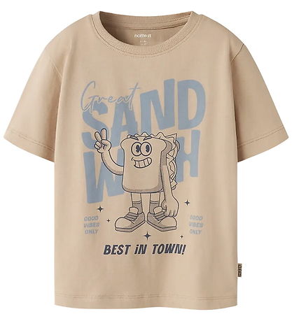 Name It T-shirt - NmmKarlo - Sesame