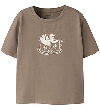 Name It T-shirt - NmfKirstine - Brown Lentil