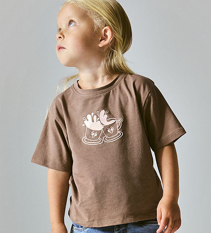 Name It T-shirt - NmfKirstine - Brown Lentil