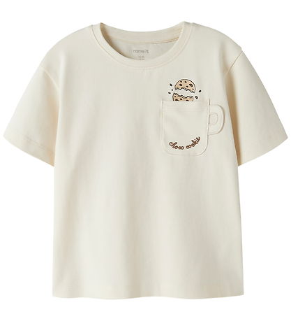 Name It T-shirt - NmfKit - Antique White