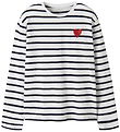 Name It Bluse - NkfTovelina - Bright White/Dark Sapphire + Grena