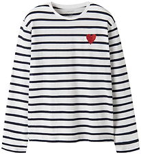Name It Bluse - NkfTovelina - Bright White/Dark Sapphire + Grena