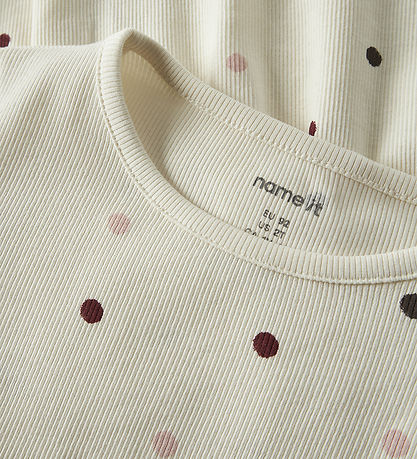 Name It Kjole - NmfNutti - Antique White/Dot