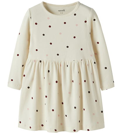 Name It Kjole - NmfNutti - Antique White/Dot