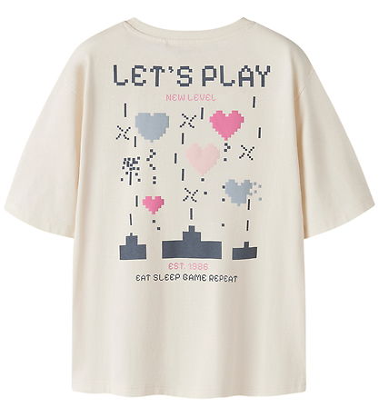 Name It T-shirt - NkfLitten - Antique White