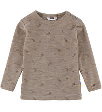 Joha Bluse - Uld - Beige Melange