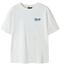 LMTD T-shirt - NlmNoluck - White Alyssum/W. Mazarine Blue