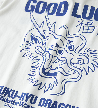 LMTD T-shirt - NlmNoluck - White Alyssum/W. Mazarine Blue
