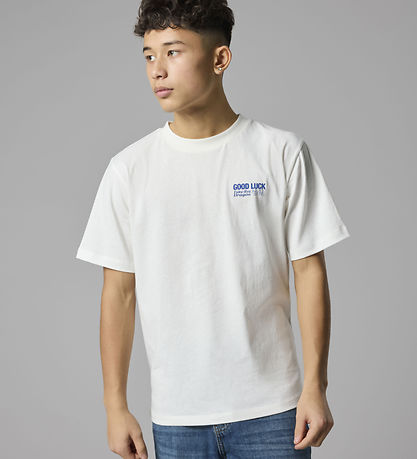 LMTD T-shirt - NlmNoluck - White Alyssum/W. Mazarine Blue